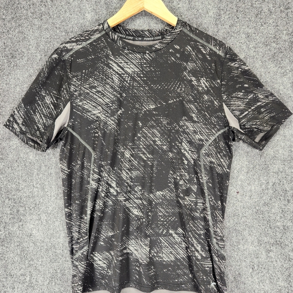 Champion Mens Shirt Size M Black Power Core Duo Dry Activewear Workout Training